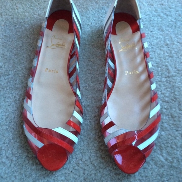 Christian Louboutin Shoes - Christian Louboutin A6 Patent Leather/PVC Flats